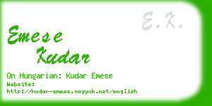 emese kudar business card